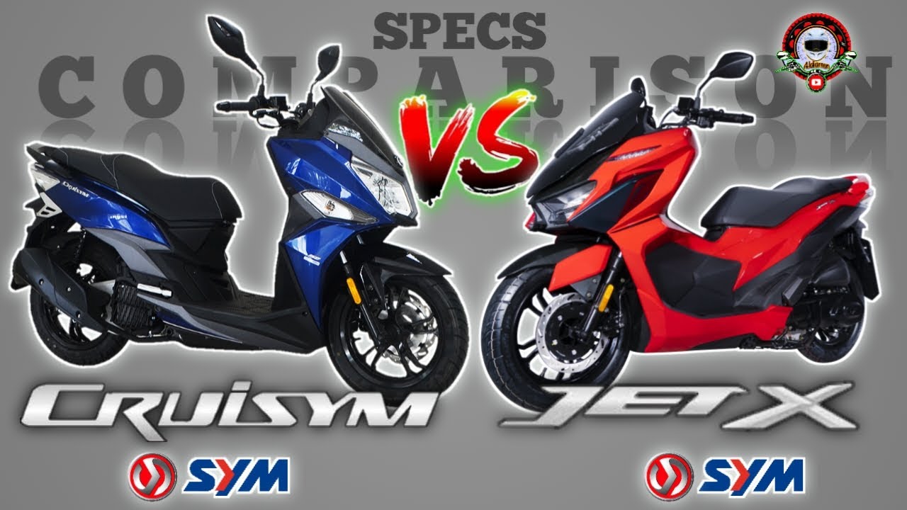 SYM CRUISYM 150 vs SYM JET X 150 SPECS COMPARISON