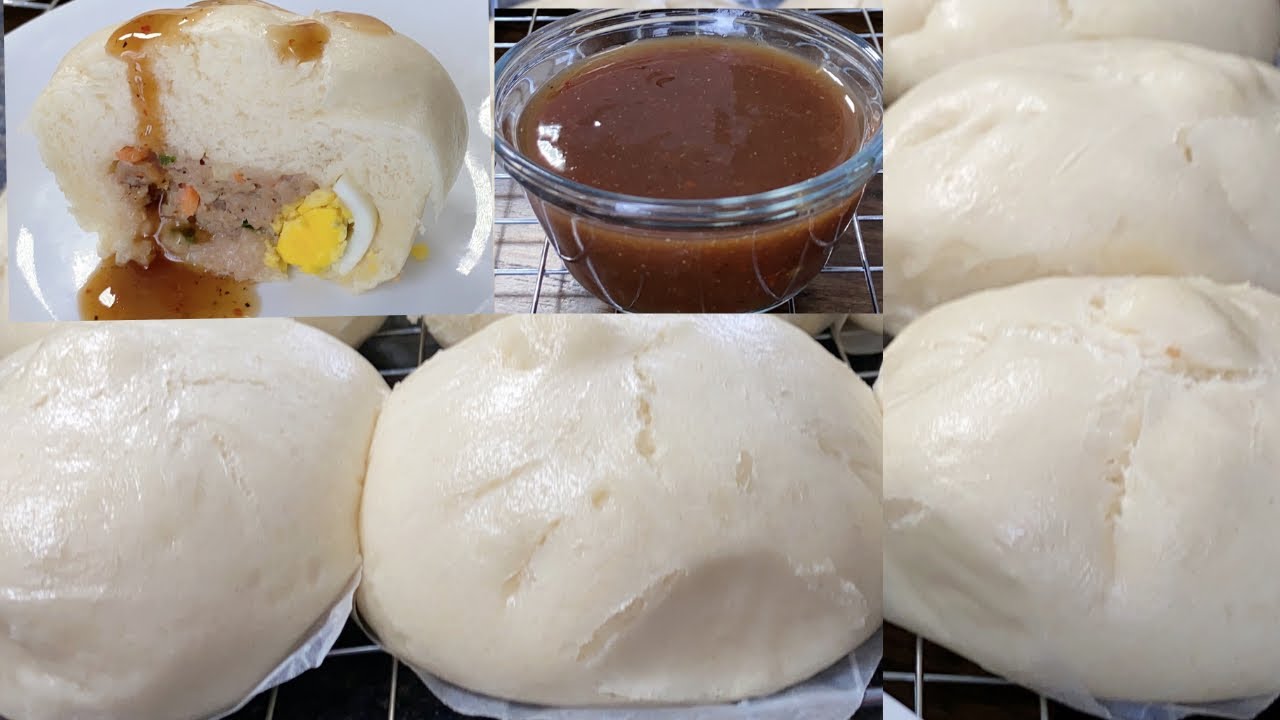 Siopao Bola-bola + Sauce Easy Whiter Dough#siopao