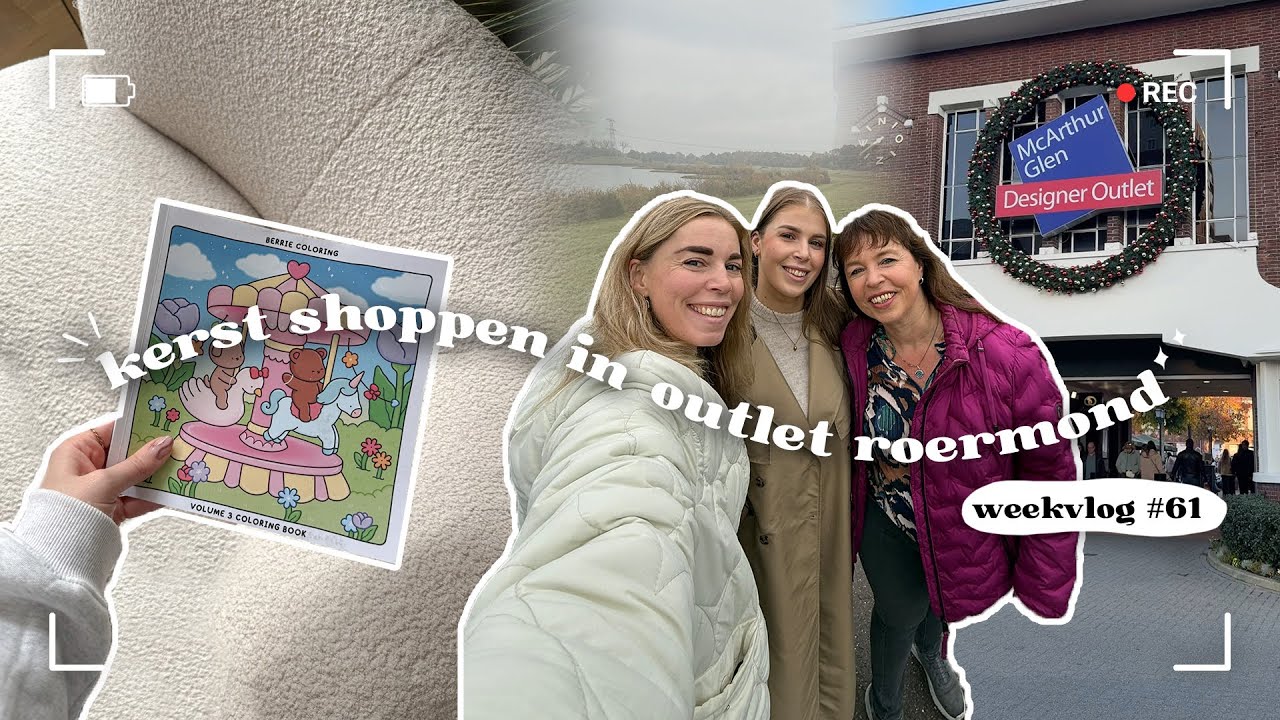 shoppen in de outlet in roermond + naar de kerst outlet 💕 | weekvlog #61