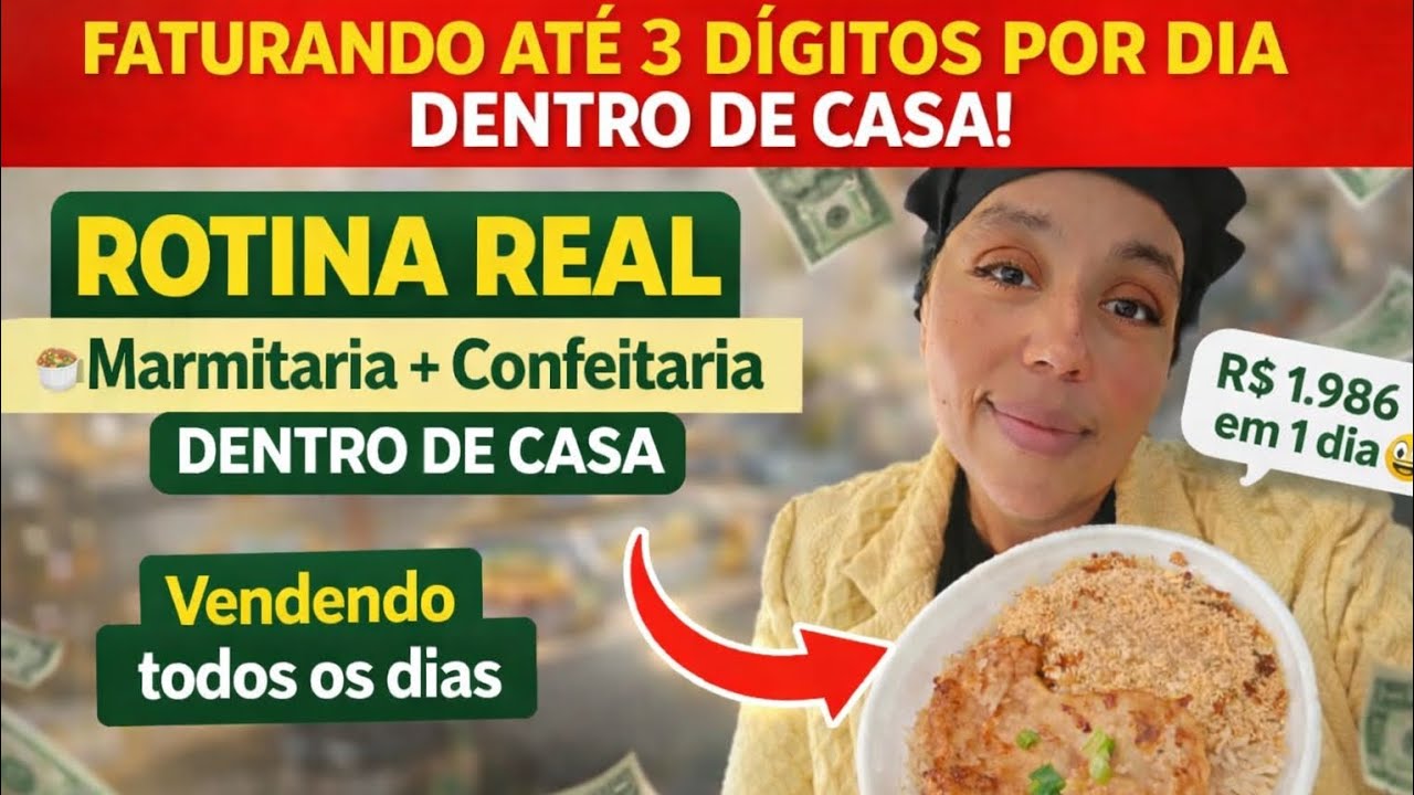Faturei 3 dígitos em um dia vendendo marmitas em casa | Rotina real