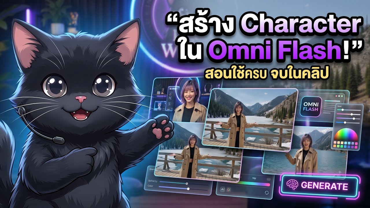 สร้าง character คุมหน้าคงที่ เสียงเฉพาะ ใน Omni Flash สอนใช้ครบ จบในคลิป