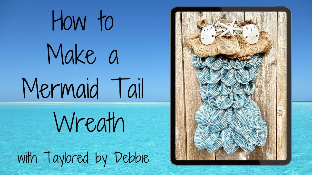 How to Make a Mermaid Wreath | Easy DIY Wreath | Dollar Tree Wreath