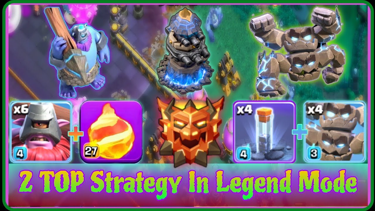 2 TOP Strategy In Current Ranked Legend Mode. Best Strategy In Clash of Clans. Army 👇