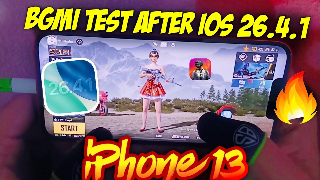 iOS 26.4.1 BGMI Test⚡️Laggy Update? | Battery Drain & Heating? | iPhone 13 Bgmi Test