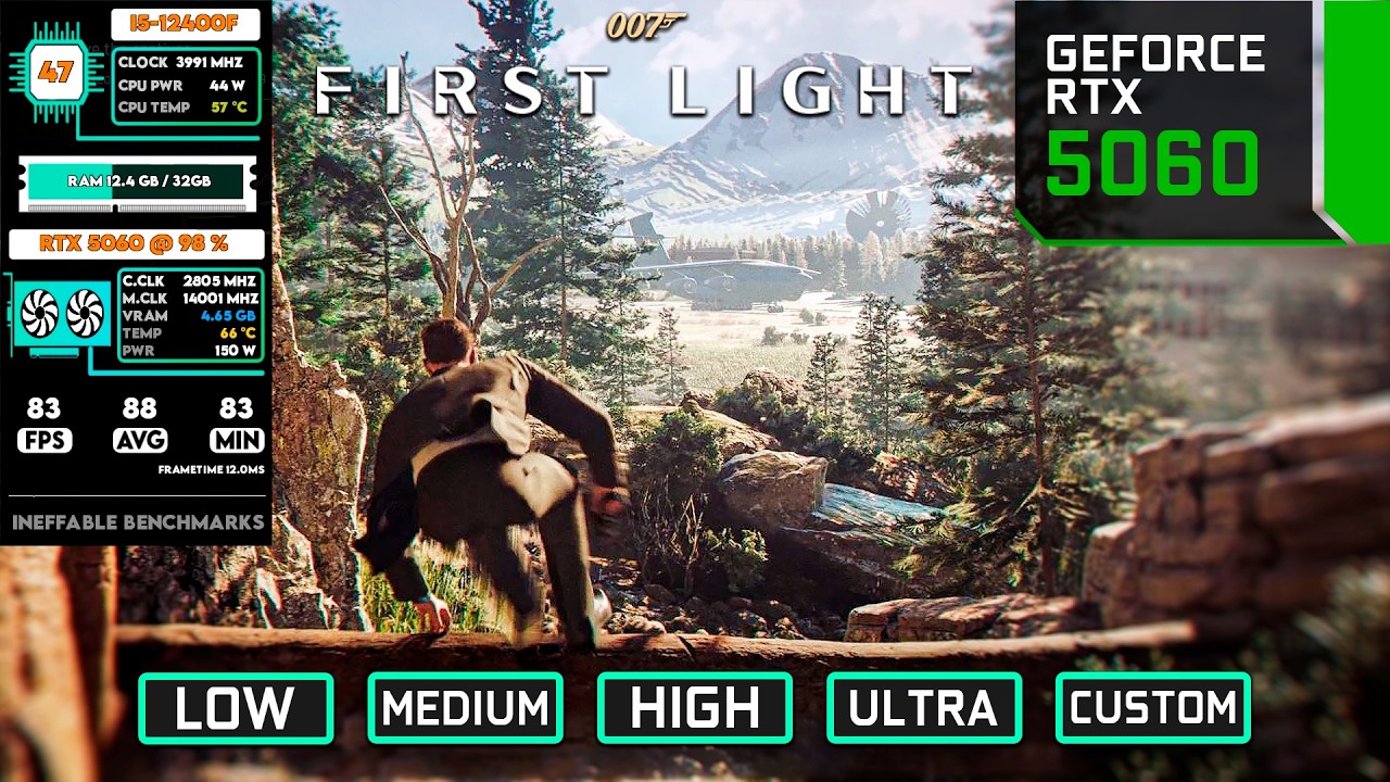 007 First Light RTX 5060 Benchmark | 1080p & 1440p All Settings Tested