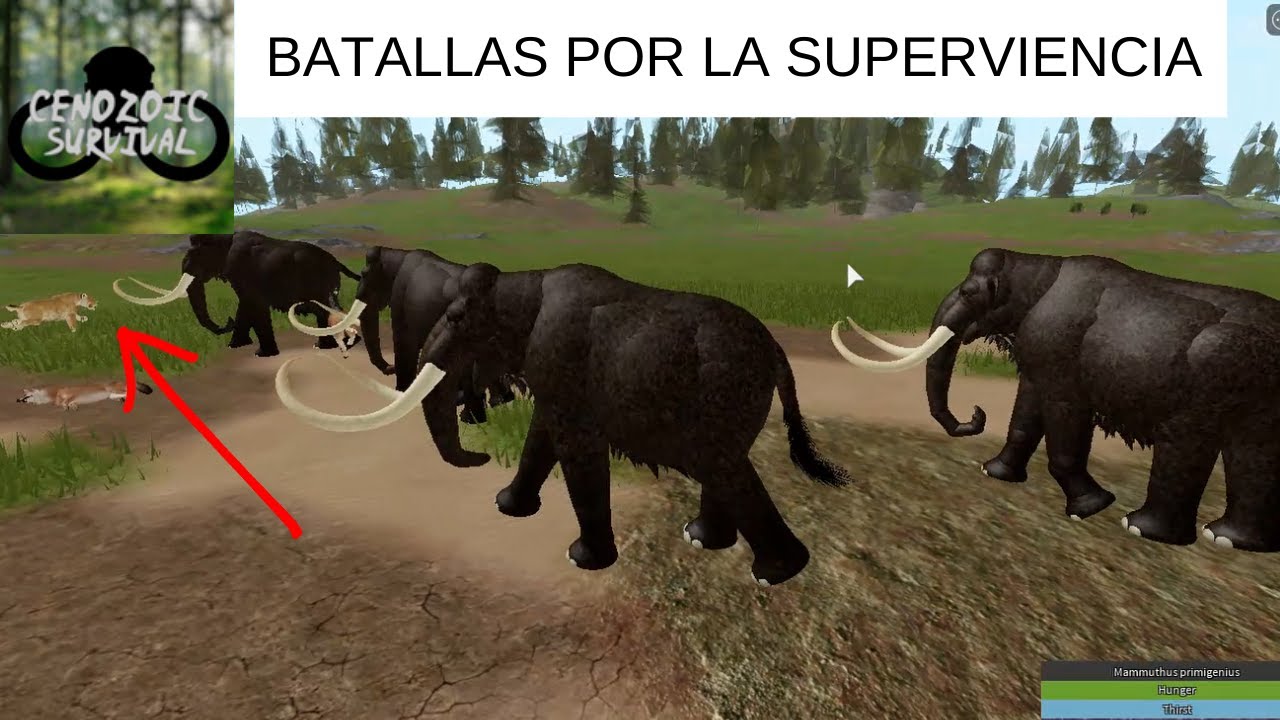 BATALLAS POR LA SUPERVIVENCIA EN CENOZOIC SURVIVAL ROBLOX - GAMEPLAY ESPAÑOL 2020