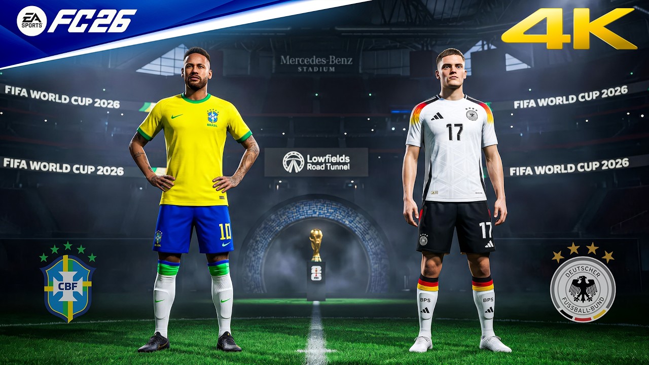 FIFA 26 - Бразилия против Германии - Чемпионат мира по футболу FIFA 2026. Полный матч | Геймплей ...