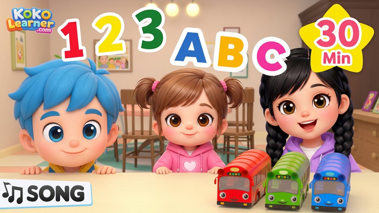 Numbers Song for Kids 🎶 Fun Counting Music 1–10 | 30 Minutes | Koko Learner