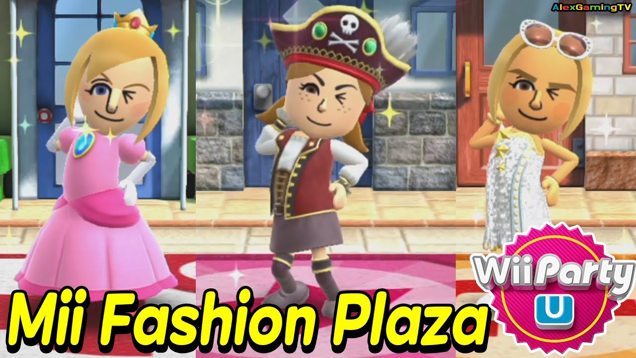 Wii Party U - Mii Fashion Plaza (Advanced com) Lucia vs Ilka vs Irina vs Alice | AlexGamingTV