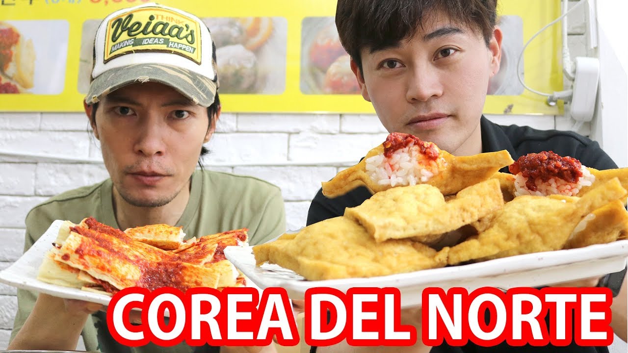 Probando Comida Callejera Más Popular en Corea del Norte - Arroz con Tofu y Naengmyeon,etc