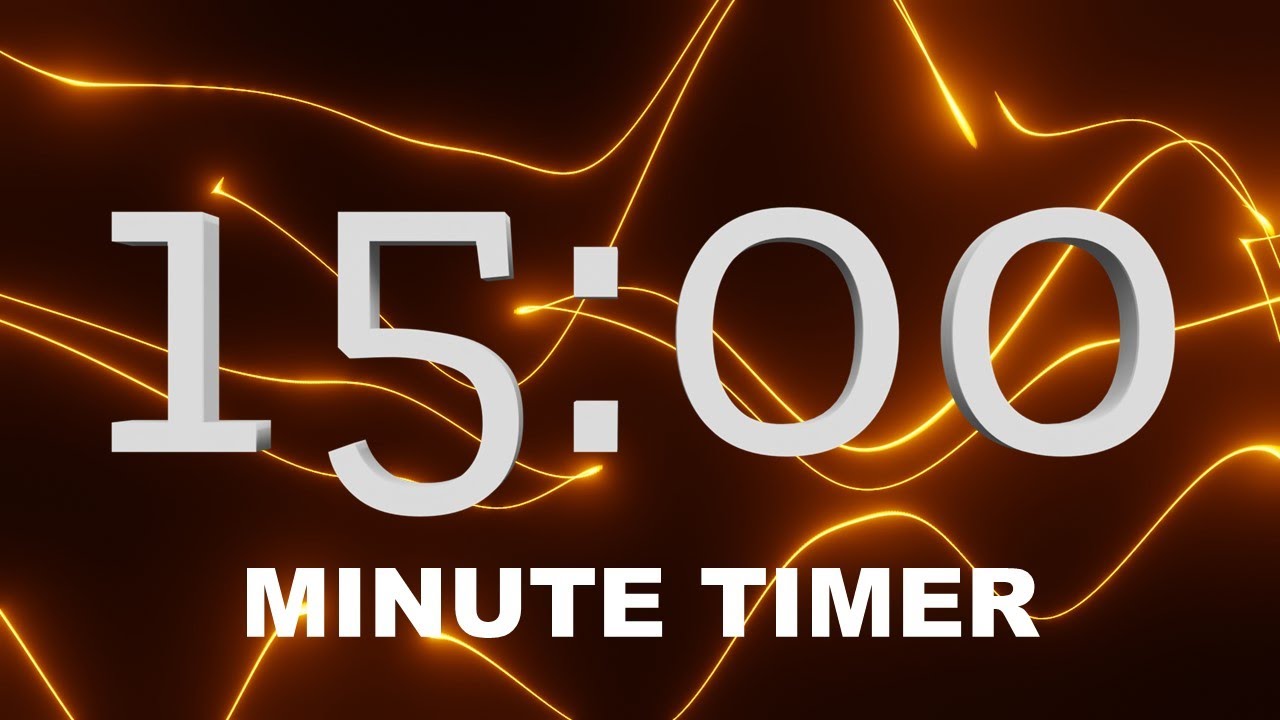15 Minute Timer  - Wavy Lines
