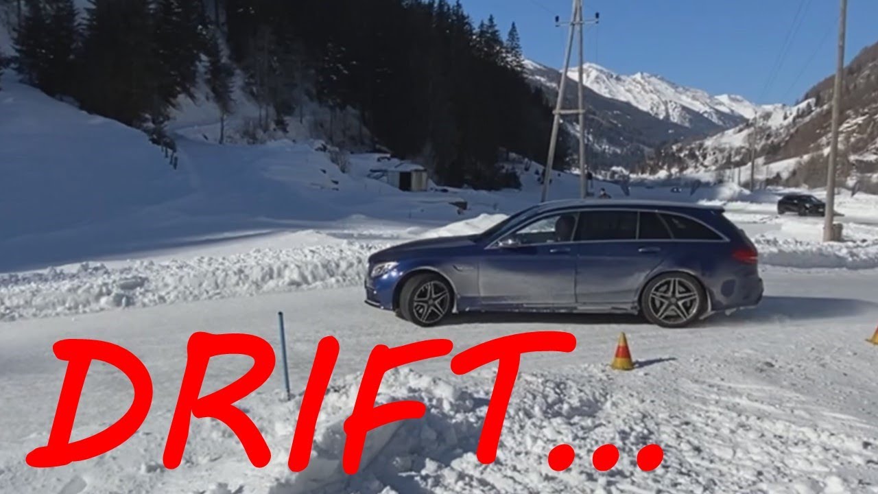 AMG C63 V8 beim Driften / Drifttraining vom Pistenclub in Muhr im Lungau