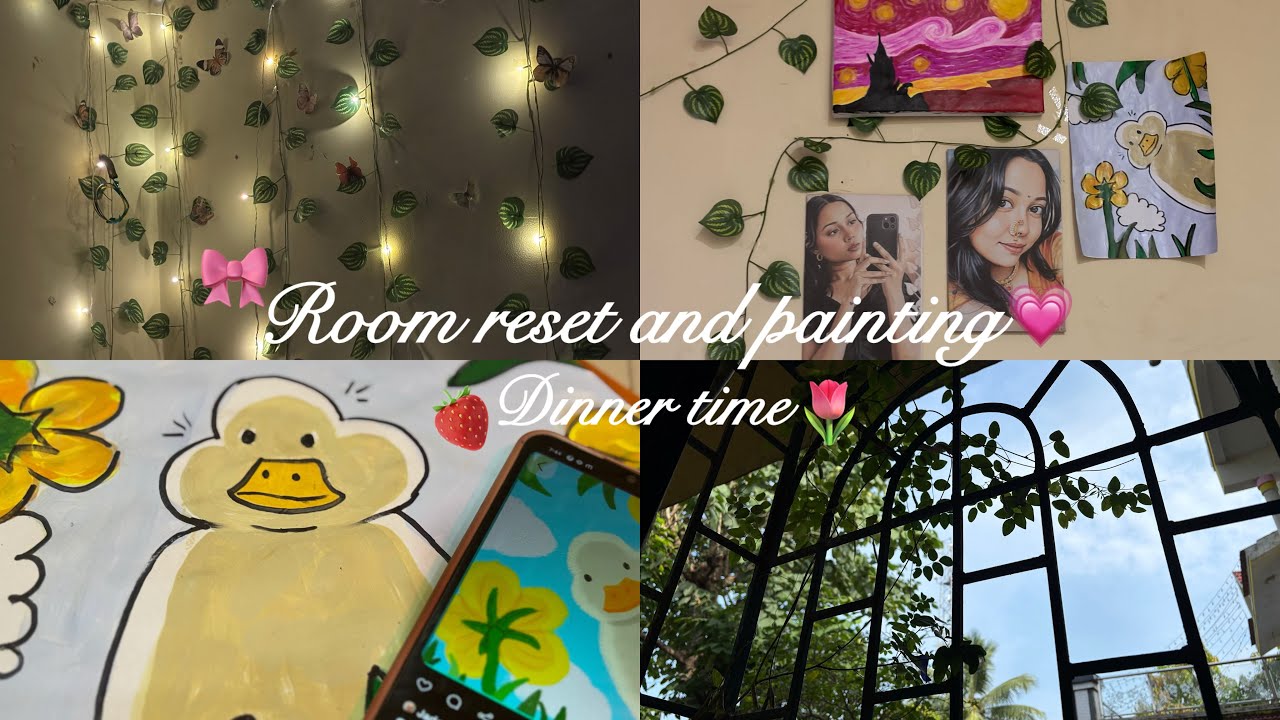 A ROOM RESET AND PAINTING 🖼️ 🎀💗🌷@snehagarel302 