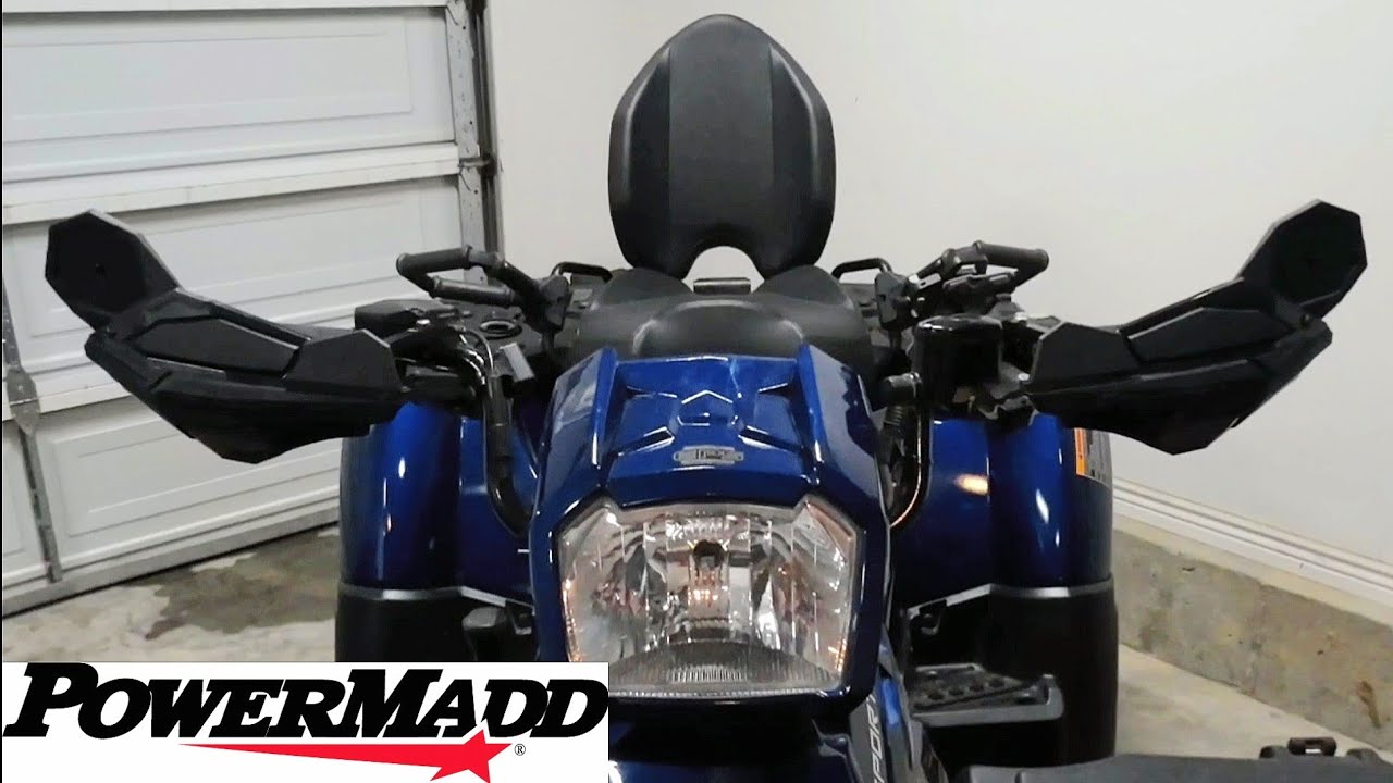 PowerMadd Sentinel Handguards and Mirrors on Polaris Sportsman, Sleek Look!