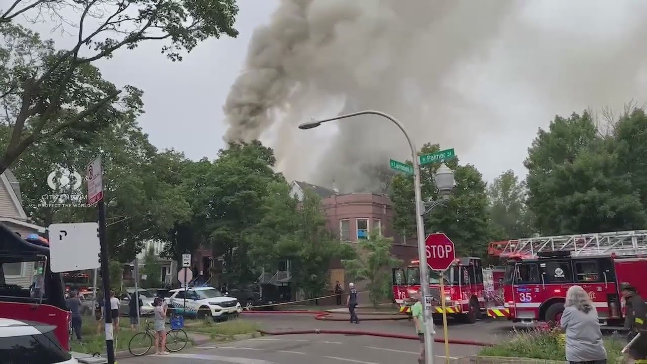 Woman stabbed 3 kids, 1 fatally, and set fire to home, police say - WGN News at 6