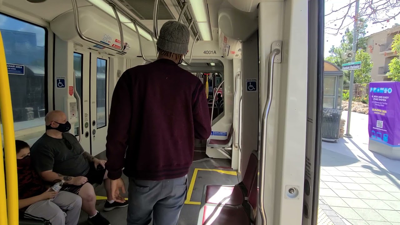 San Diego Trolley Ride: Green Line Alvarado Station to Gaslamp Quarter Station (downtown)