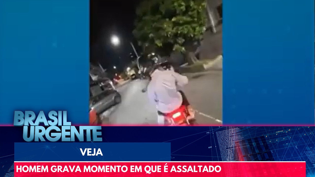 Homem filmou o momento em que foi assaltado | Brasil Urgente