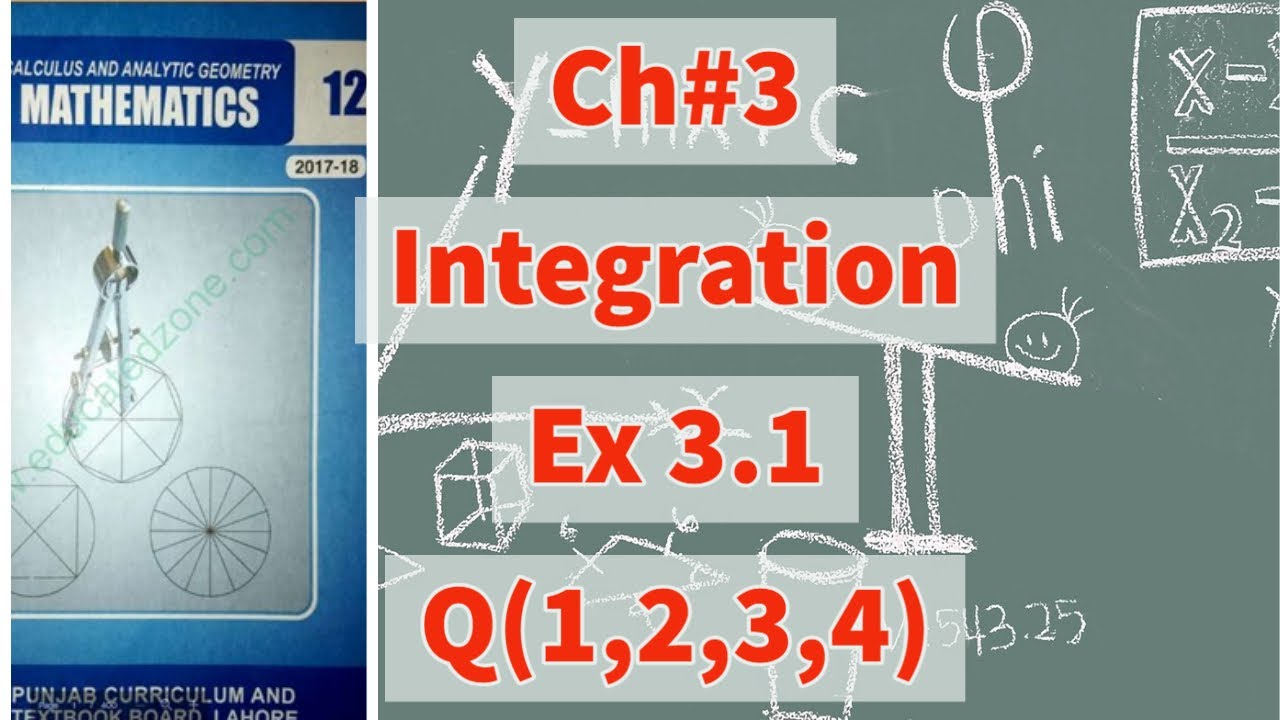 Ch 3 - Integration-  Exercise 3.1 Question 1, 2, 3, 4 - 12th Class Math- Smart Syllabus