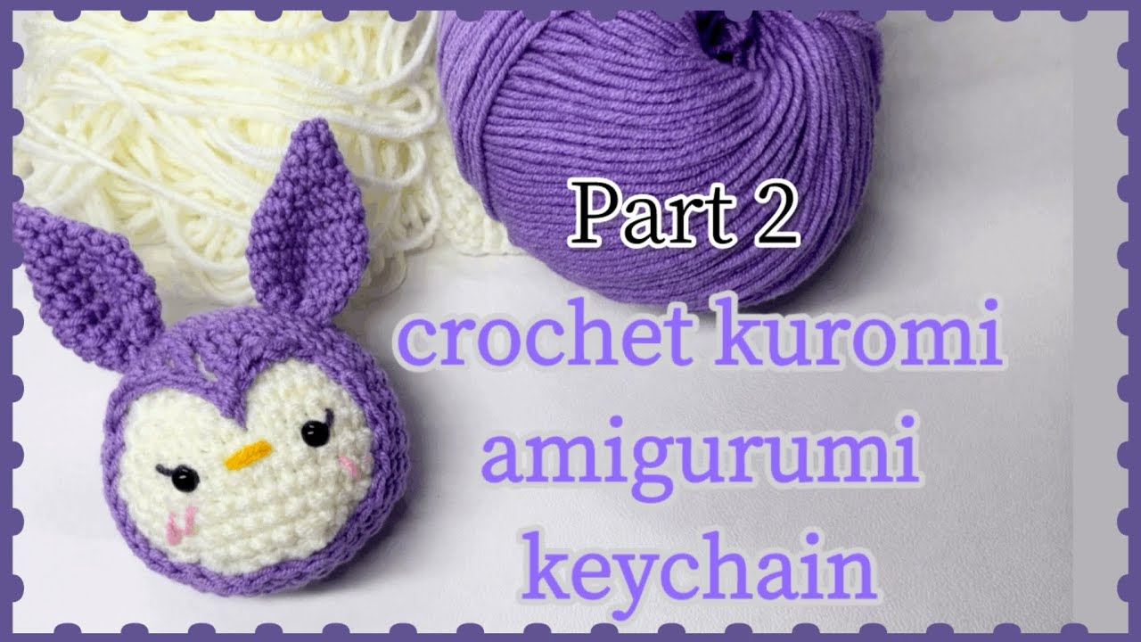 🎀👿crochet kuromi amigurumi keychain 2️⃣🎀كروشية تعليقه كيرومي 