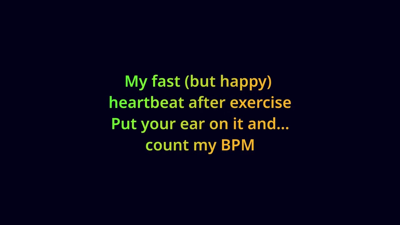 Very fast male heartbeat after exercise 🩺💓