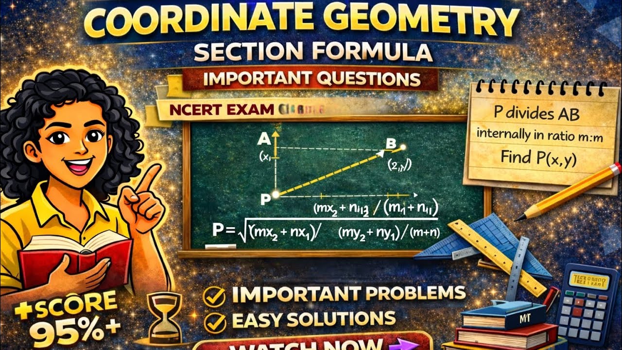 SECTION FORMULA 🔥 Class 10th Chapter -7 Coordinate Geometry 🔥 Important Questions NCERT HPBOSE 🎯 💯%🔥