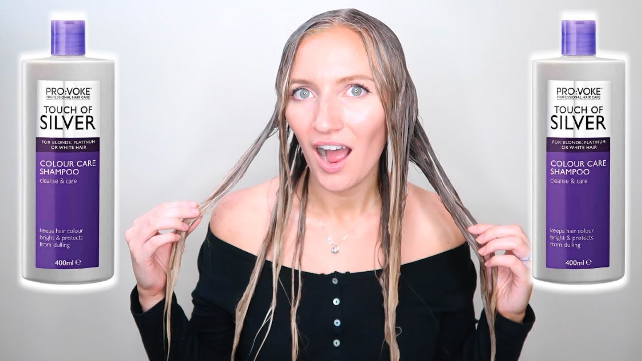 PROVOKE TOUCH OF SILVER SHAMPOO REVIEW | battle of the purple shampoos | toning hair before + after