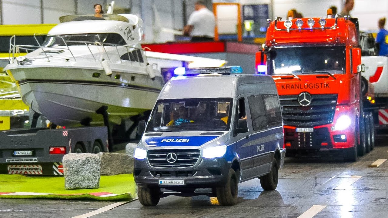 GREAT REMOTE CONTROLLED TRUCKS, RC MACHINES, RC VEHICLES WORK HARD!! MODEL FAIR LEIPZIG GERMANY 2023