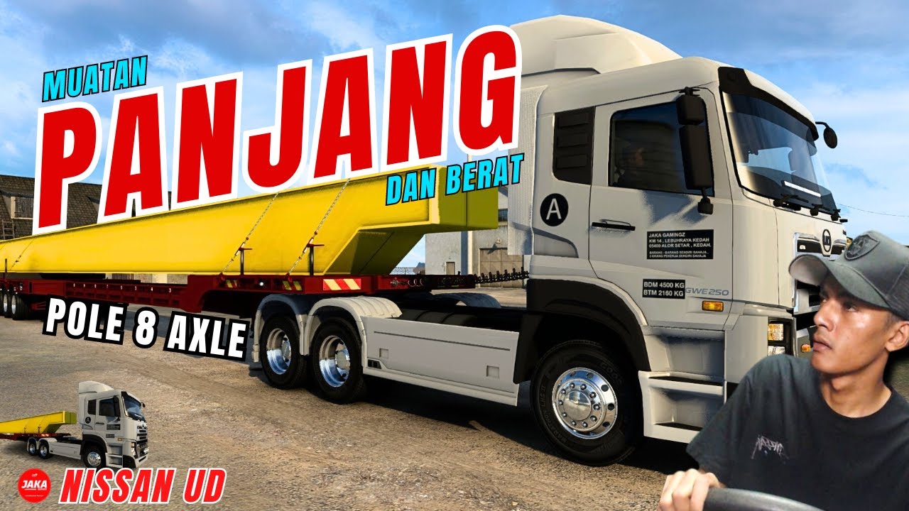 MUATAN PANJANG DAN KEPALA NISSAN UD HAMPIR TERBALIK DI LEBUHRAYA PERAK - ALOR SETAR - ETS2