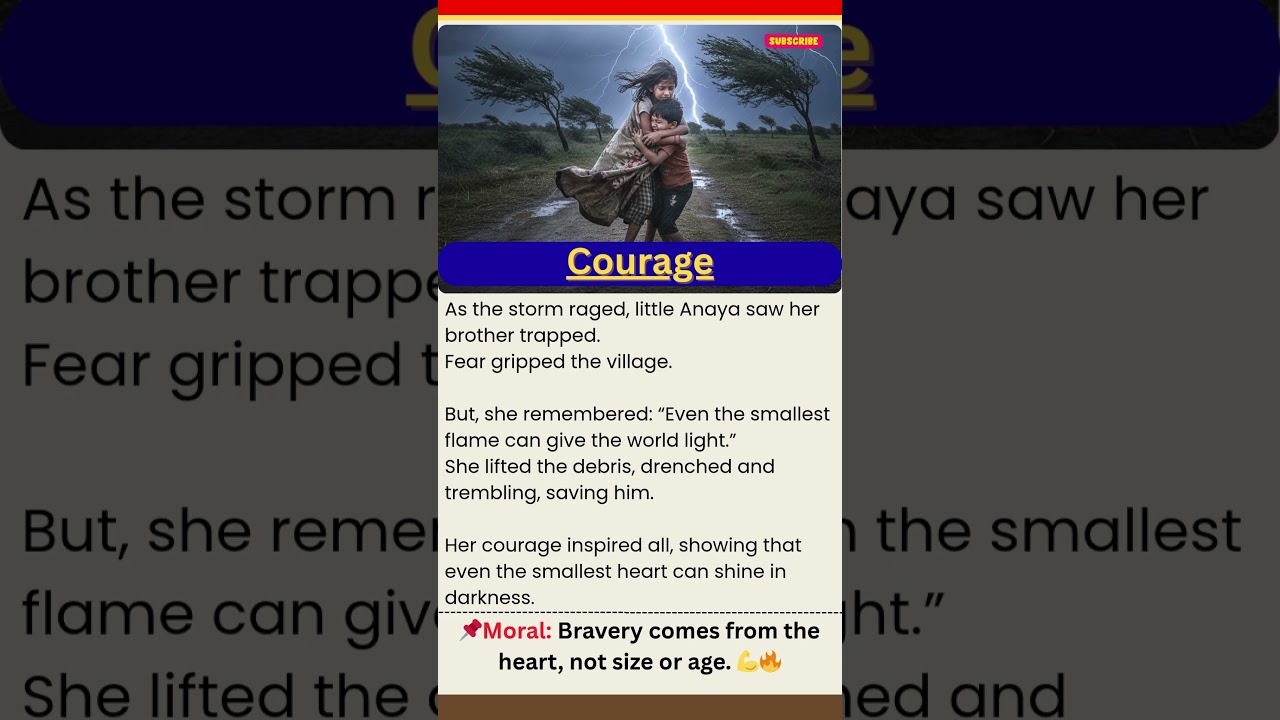 Courage 💪|| Moral story #englishstory #moralstory