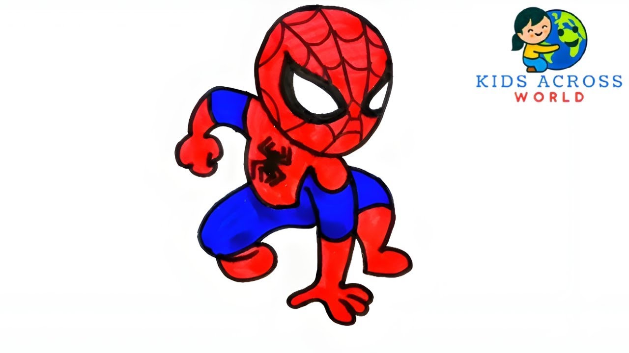 how to draw spiderman easy step by step #spidermandrawing #spiderman #superherodrawing #usa #usakids