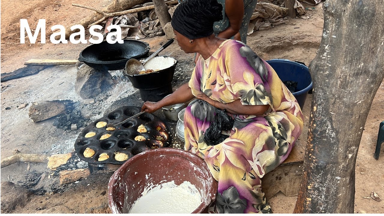 making most famous Ghana MASA the Authentic way || corn donut || waina