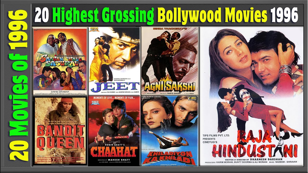 Top 20 Bollywood Movies Of 1996 | Hit or Flop | 1996 की बेहतरीन फिल्में | with Box Office Collection