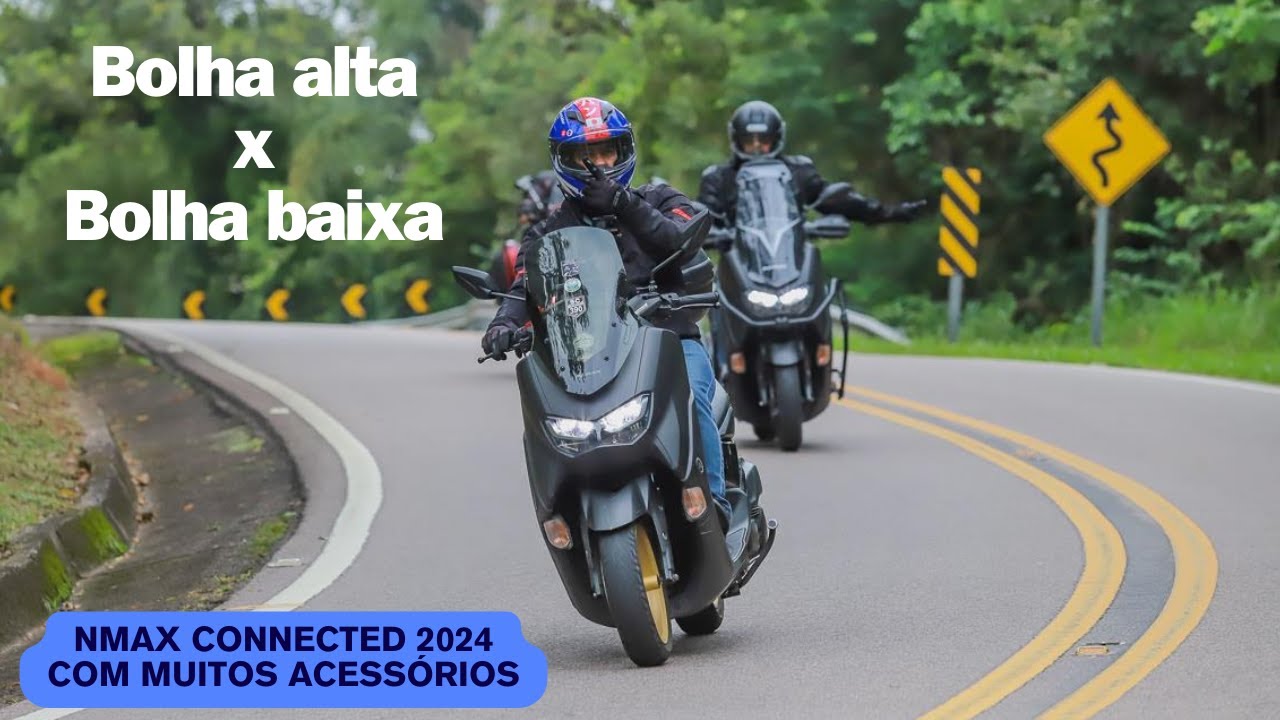 Testei a bolha alta e os retrovisores da MT 09  na  NMAX 2024  - CONNECTED.