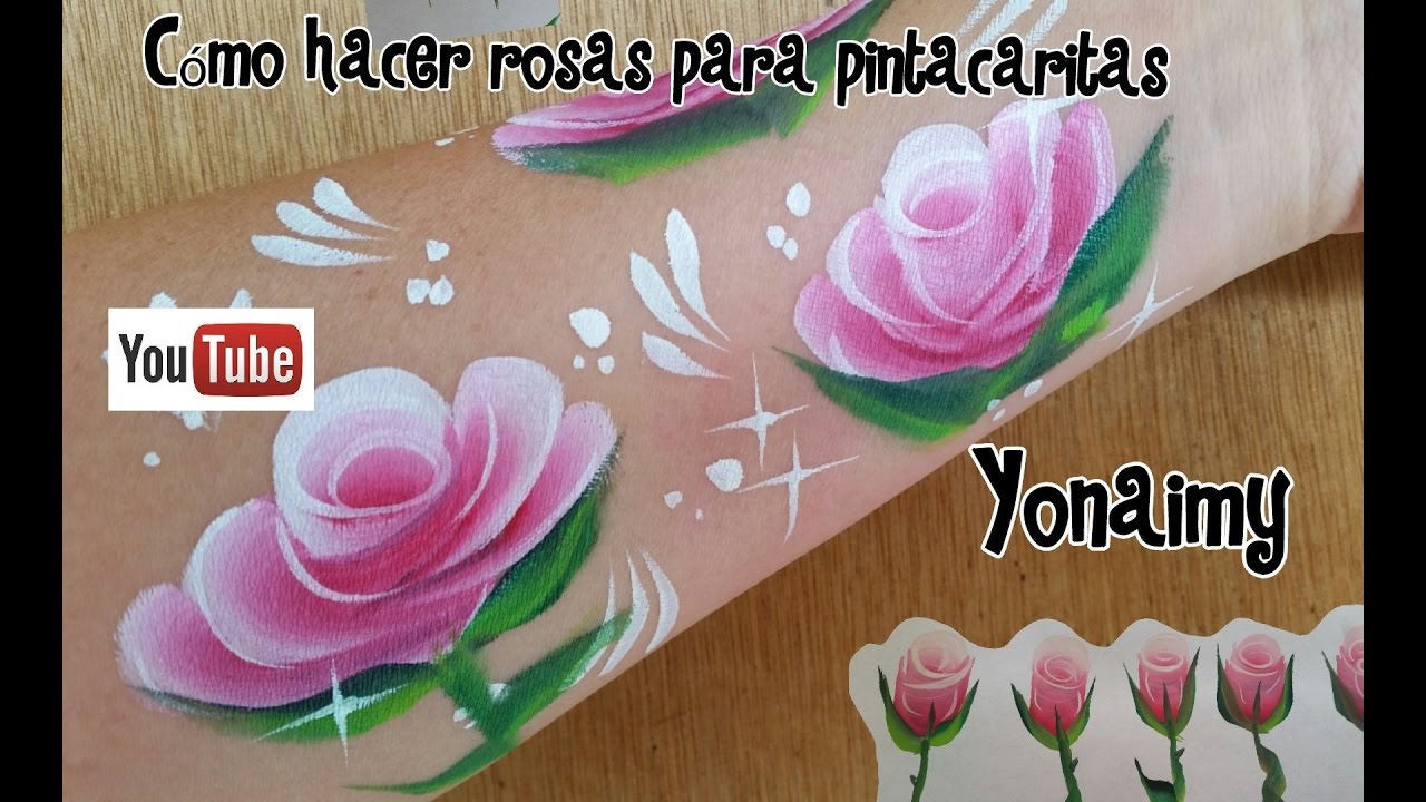 COMO HACER BOTONES Y ROSAS SENCILLAS PARA PINTACARITAS O FACE PAINTING