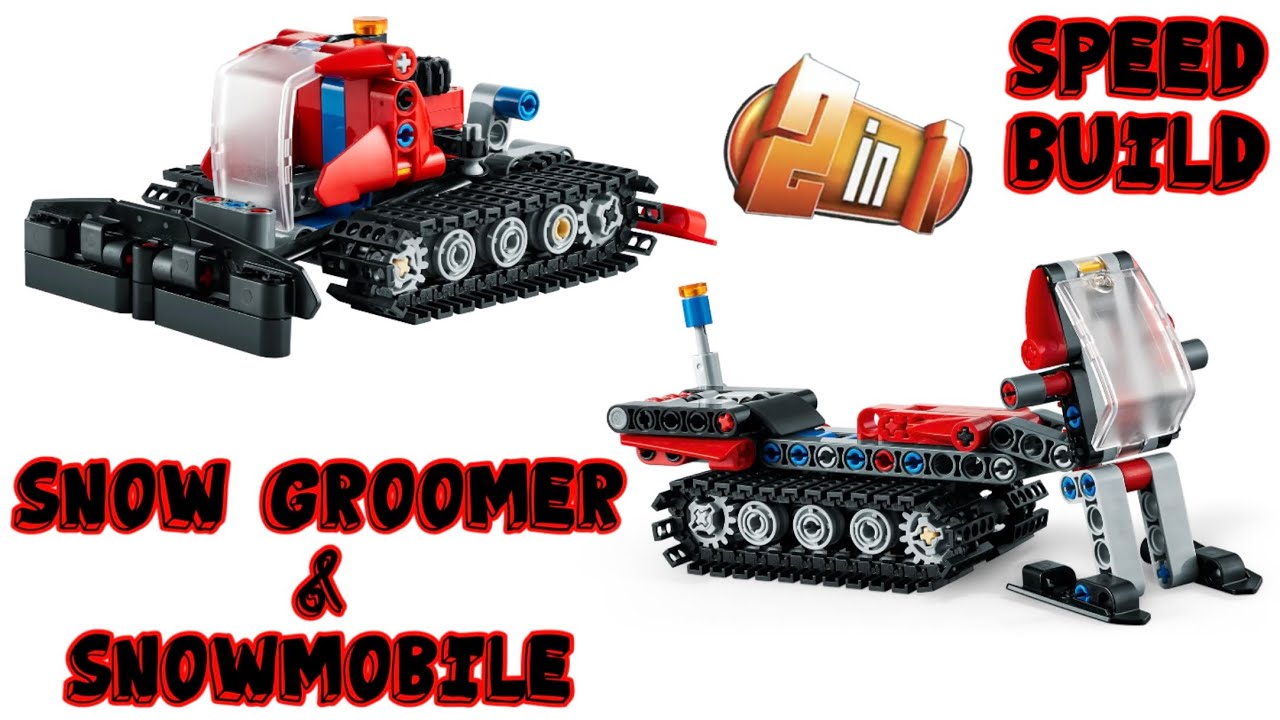 Speed Build | Lego Technic 2in1 Set 42148 Snow Groomer | Snowmobile | technic 2in1 | Stop Motion