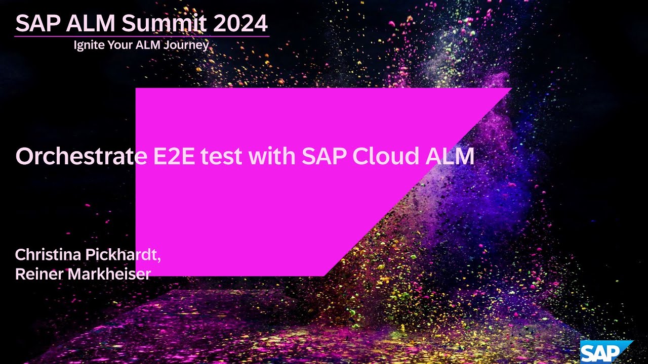 Orchestrate end-to-end tests with SAP Cloud ALM