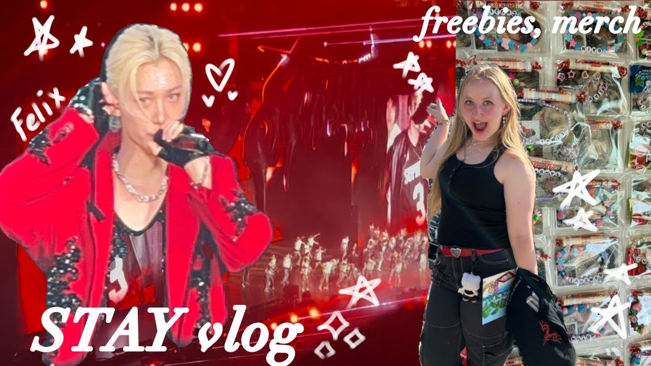 STAY VLOG ˚ʚ♡ɞ˚ Freebies, Merch, final outfit, traveling, concert recap ⋆⭒˚｡⋆