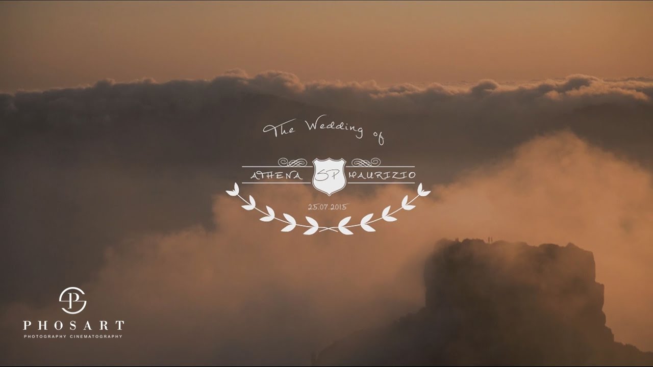 Destination Wedding from Canada to Santorini | Athena & Maurizio | Above the Clouds of Santorini