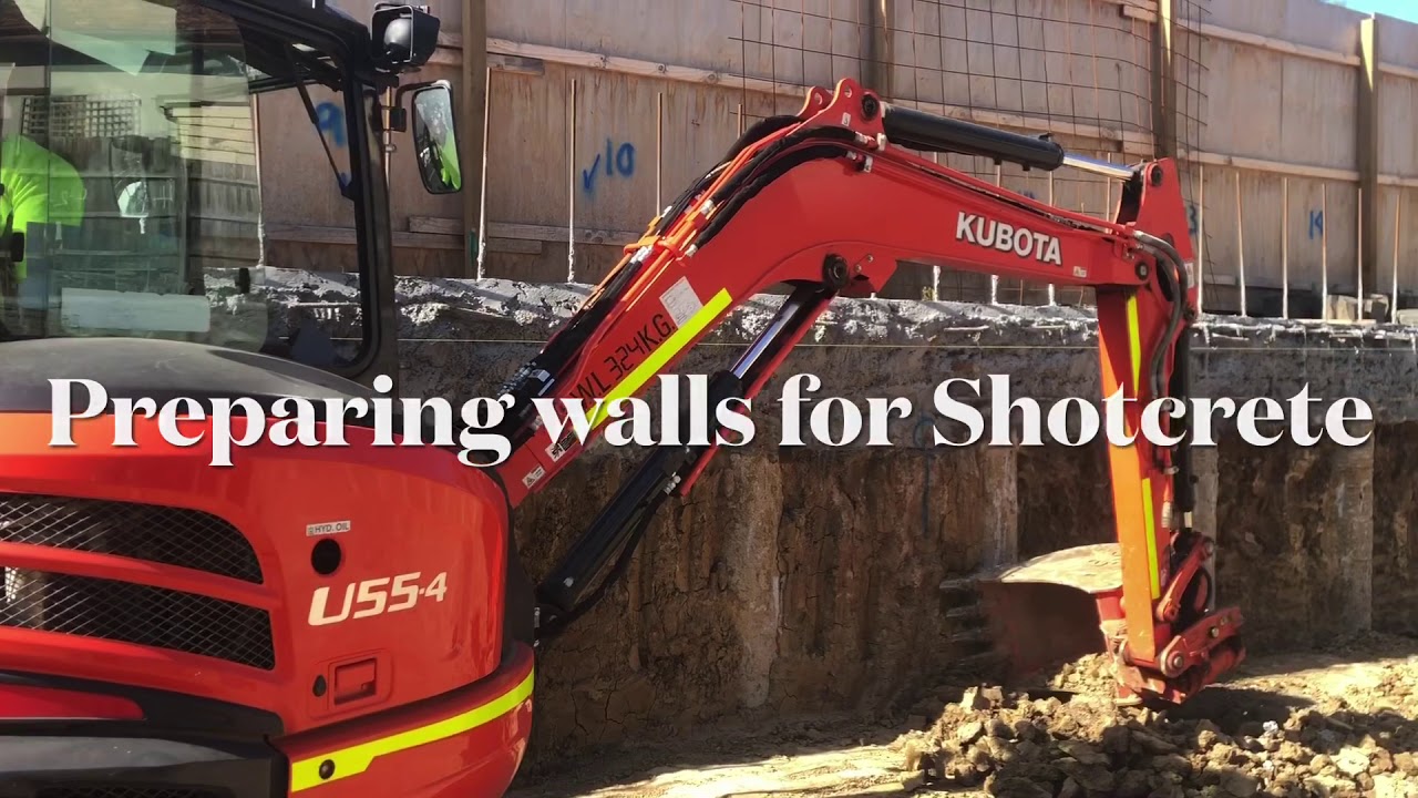 Basement - preparing walls for Shotcrete