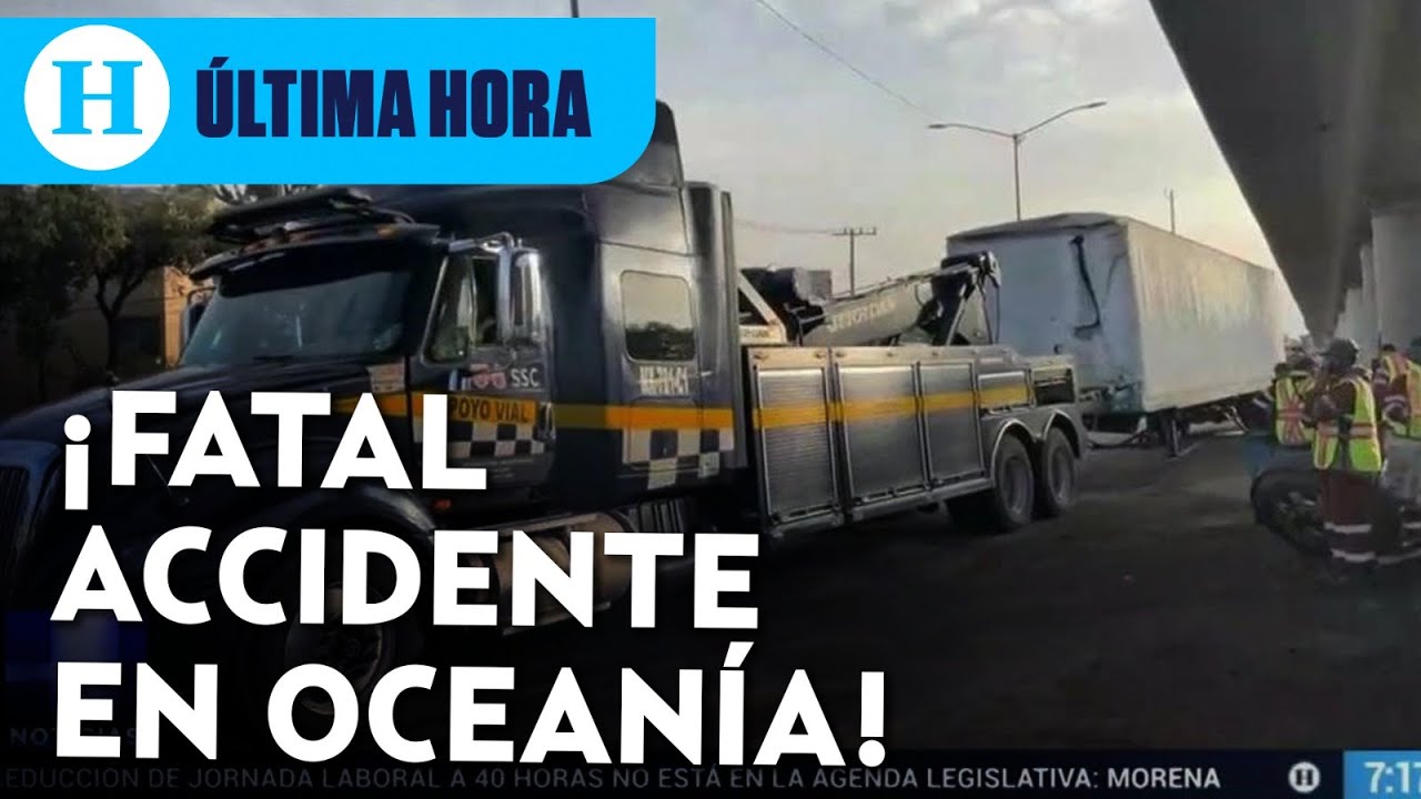 ¡Motor salió volando! Fallece conductor de tráiler tras impactarse contra un pilar del Metro Oceanía