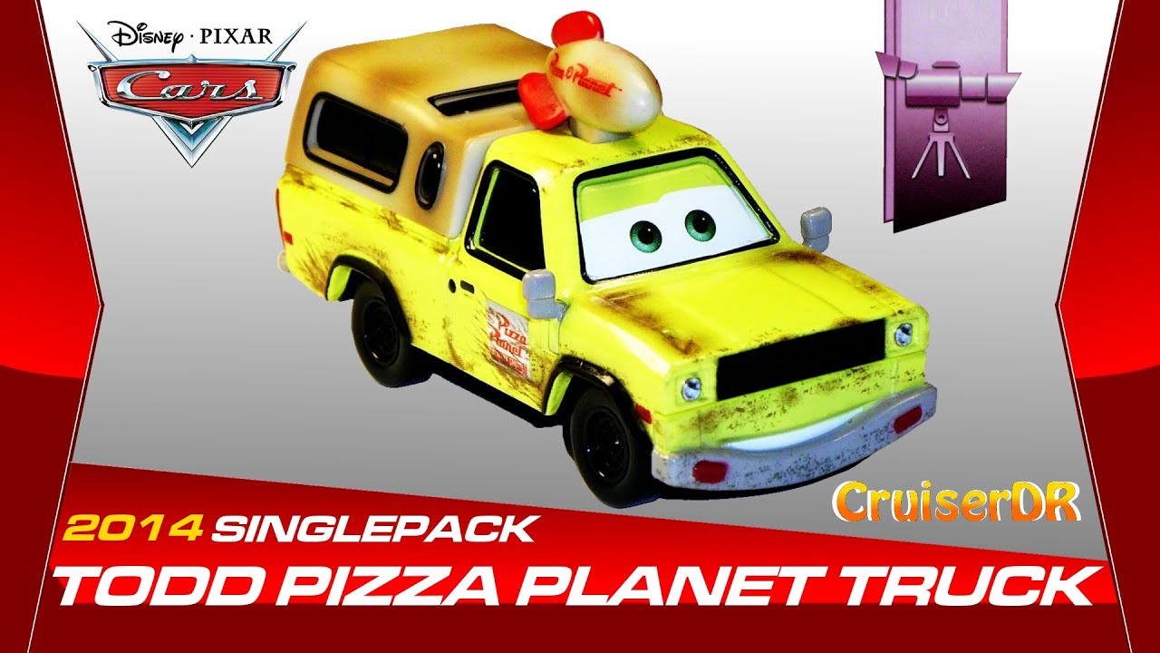 Disney Pixar Cars 2014 Diecast Single Pack Todd Pizza Planet Truck 1:55 Scale Mattel