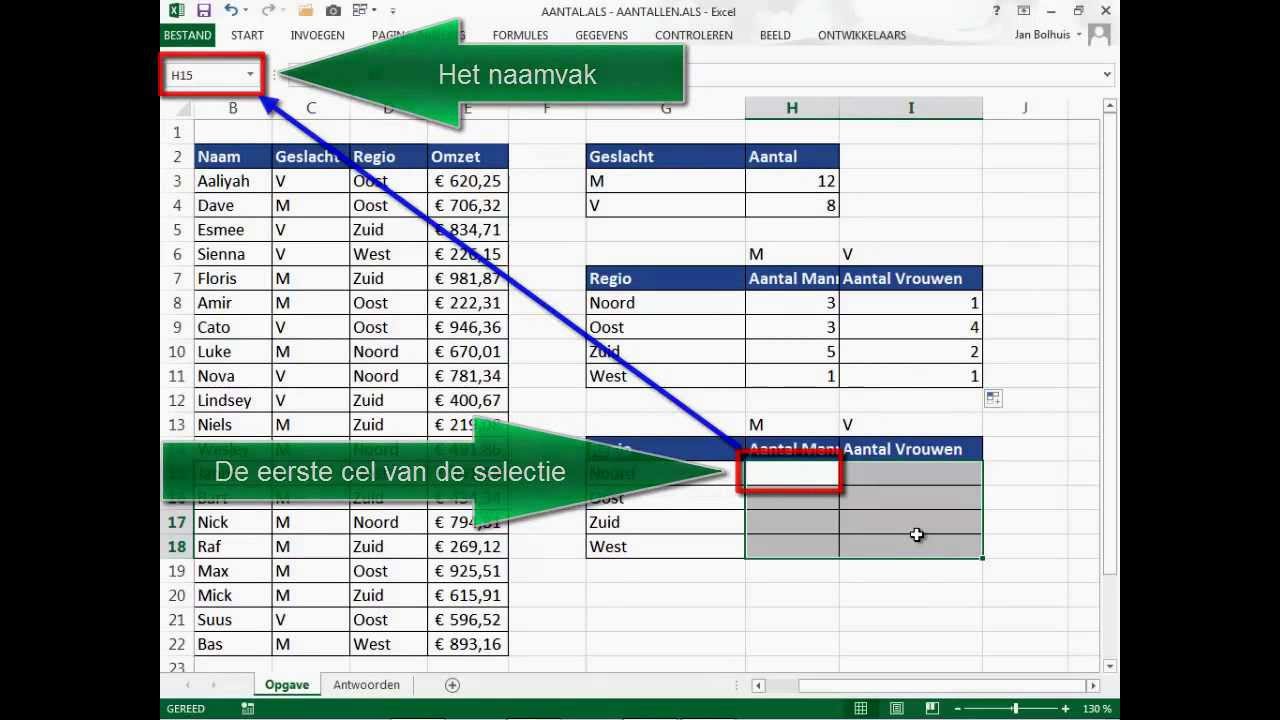 Excel || Tekst optellen met AANTAL.ALS - AANTALLEN.ALS