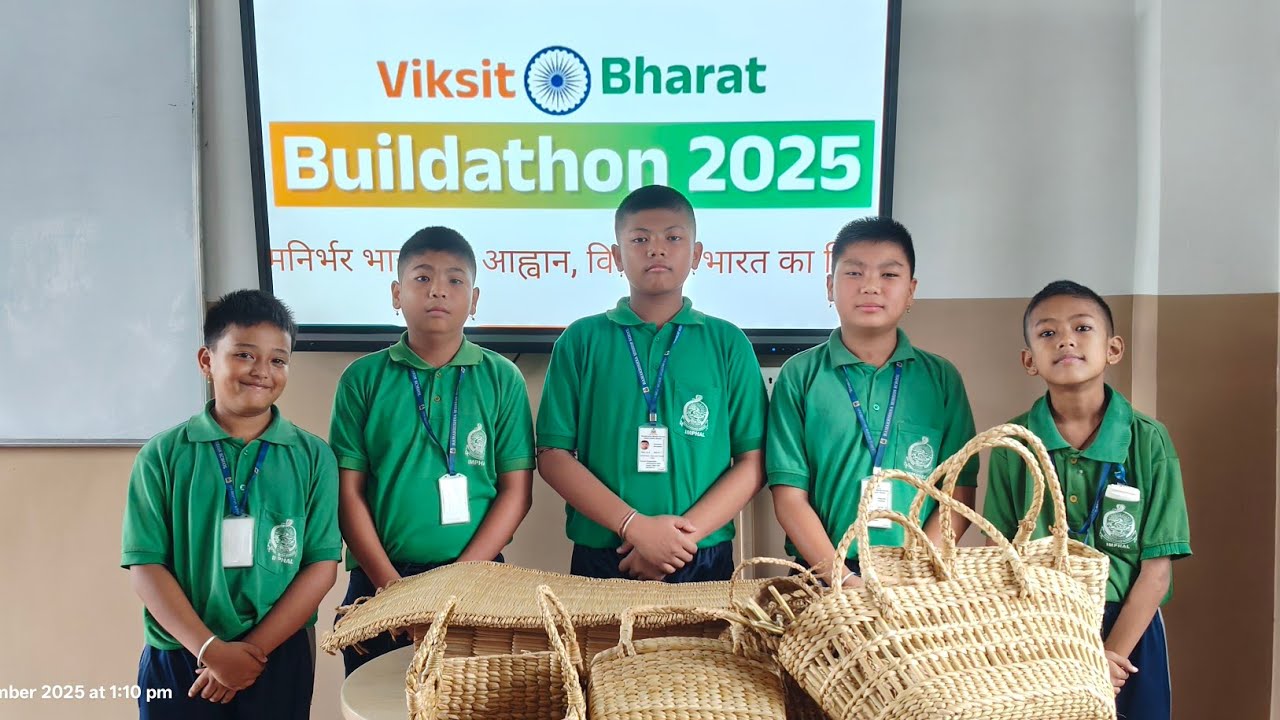 Kauna as a Plastic Alternative. Team six RKMS Imphal, VBB 2025