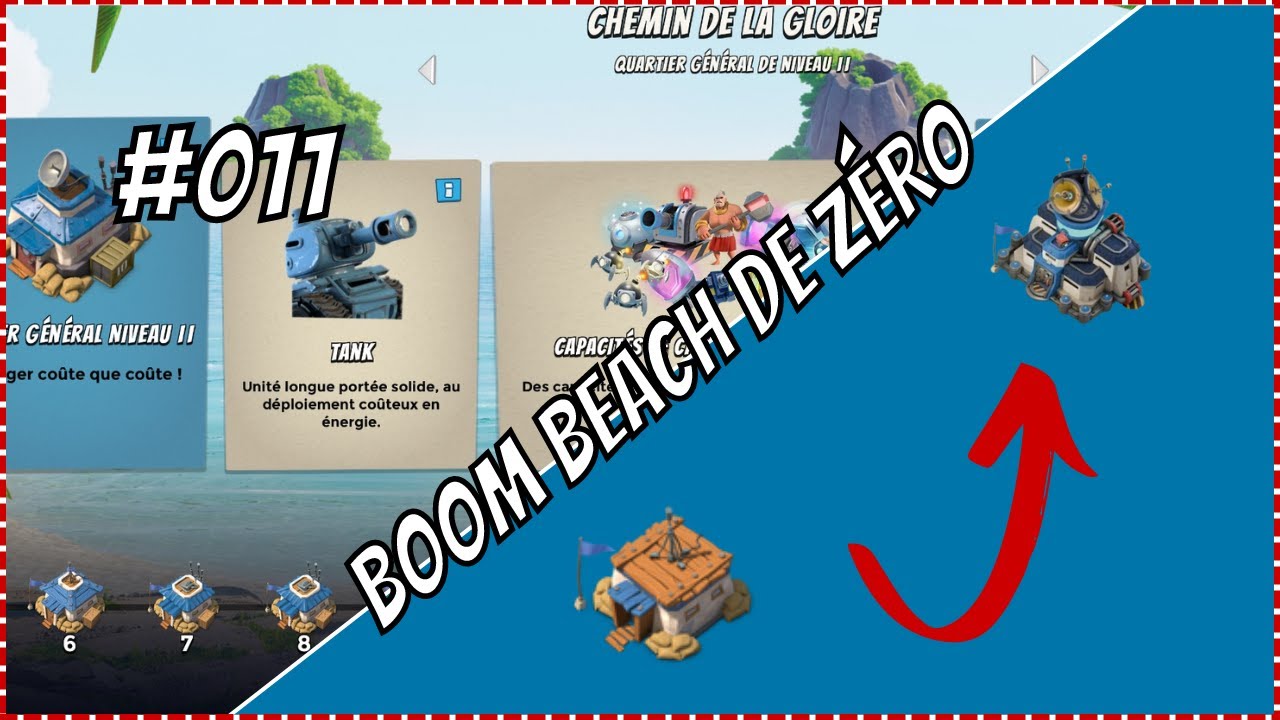 [Boom Beach de zéro] ~ 011 QG 11 & One shot en tourelle déployable