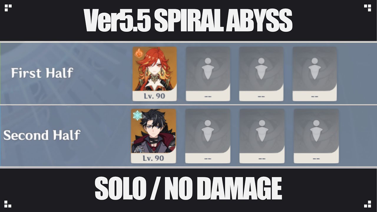 v5.5螺旋12層 - C2R1 マーヴィカ / C1R1 リオセスリ 両単騎 ノーダメ ☆9 | spiral abyss Mavuika / Wrio solo nodmg【 原神 】