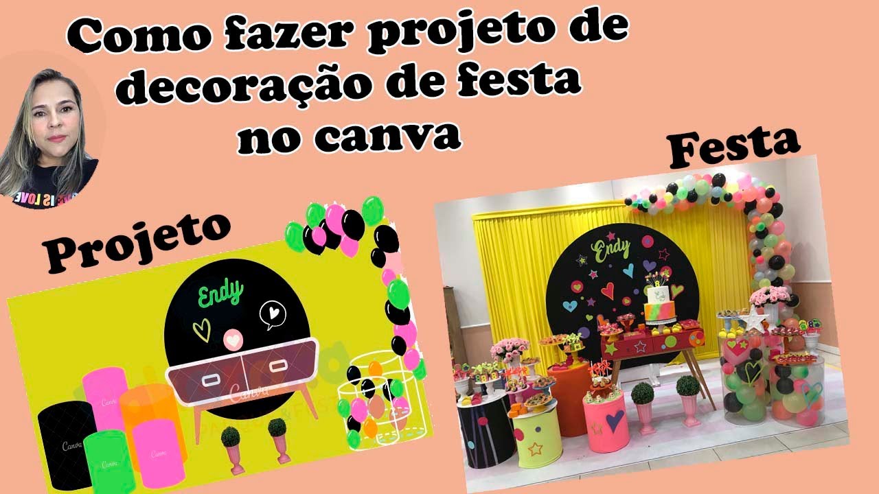 Como Fazer Um Projeto de Decoração de Festa Usando o Canva.