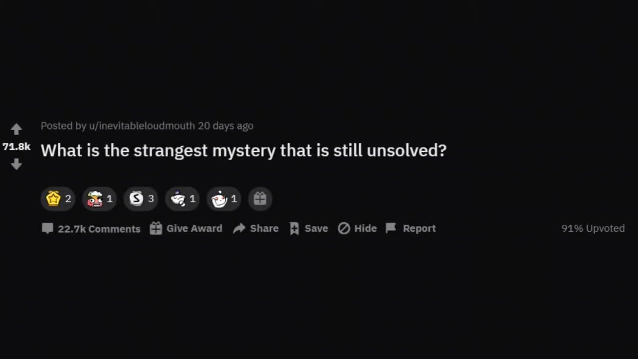 What is the strangest mystery that is still unsolved?