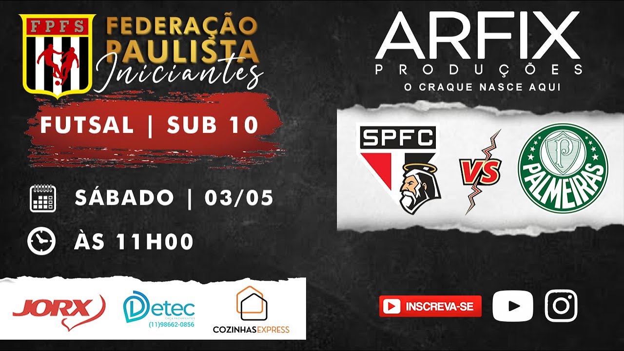 SÃO PAULO x PALMEIRAS - FUTSAL | SUB 10 (FHD)