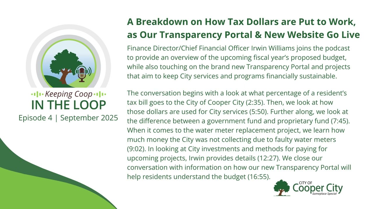 Ep. 4 - Breaking Down How Taxes are Put to Work, as Our Transparency Portal & New Website Go Live