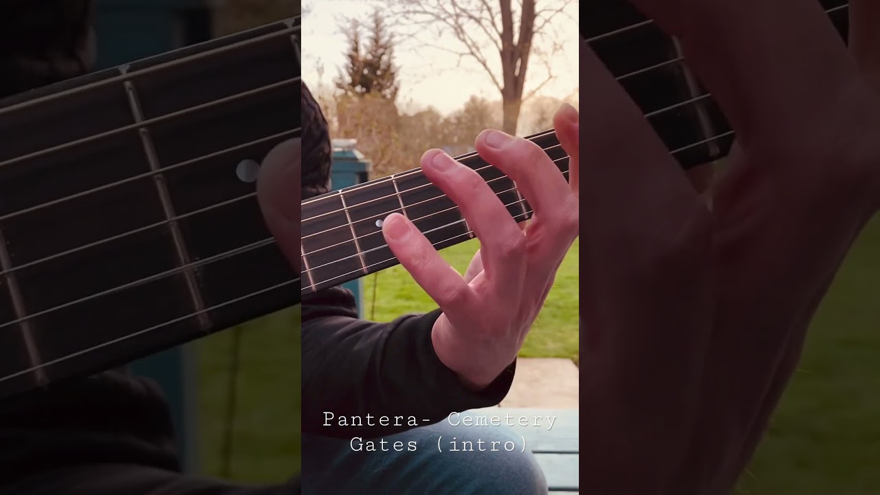 Pantera- Cemetery Gates (Intro) #acoustic #acousticcover #shorts #howtoplay #acousticmetal #pantera